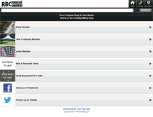 Tablet Screenshot of abcpartycentral.com